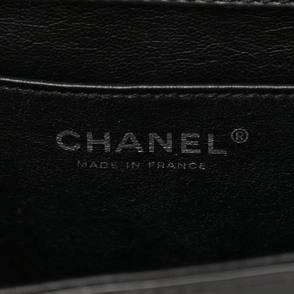 Chanel Patent Quilted Chevron Cutaway Flap Bag Black 5 of 14