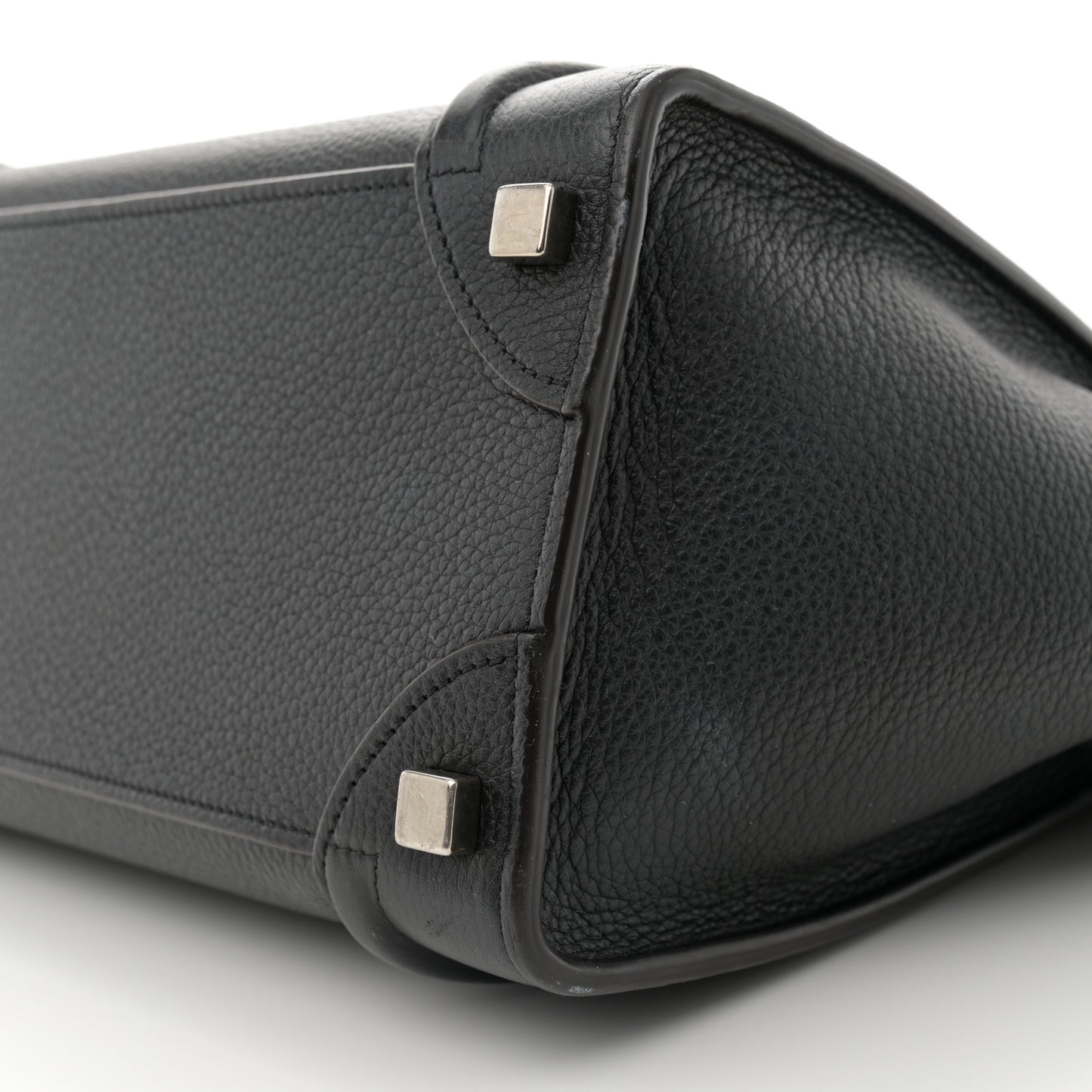 Drummed Calfskin Micro Luggage Black