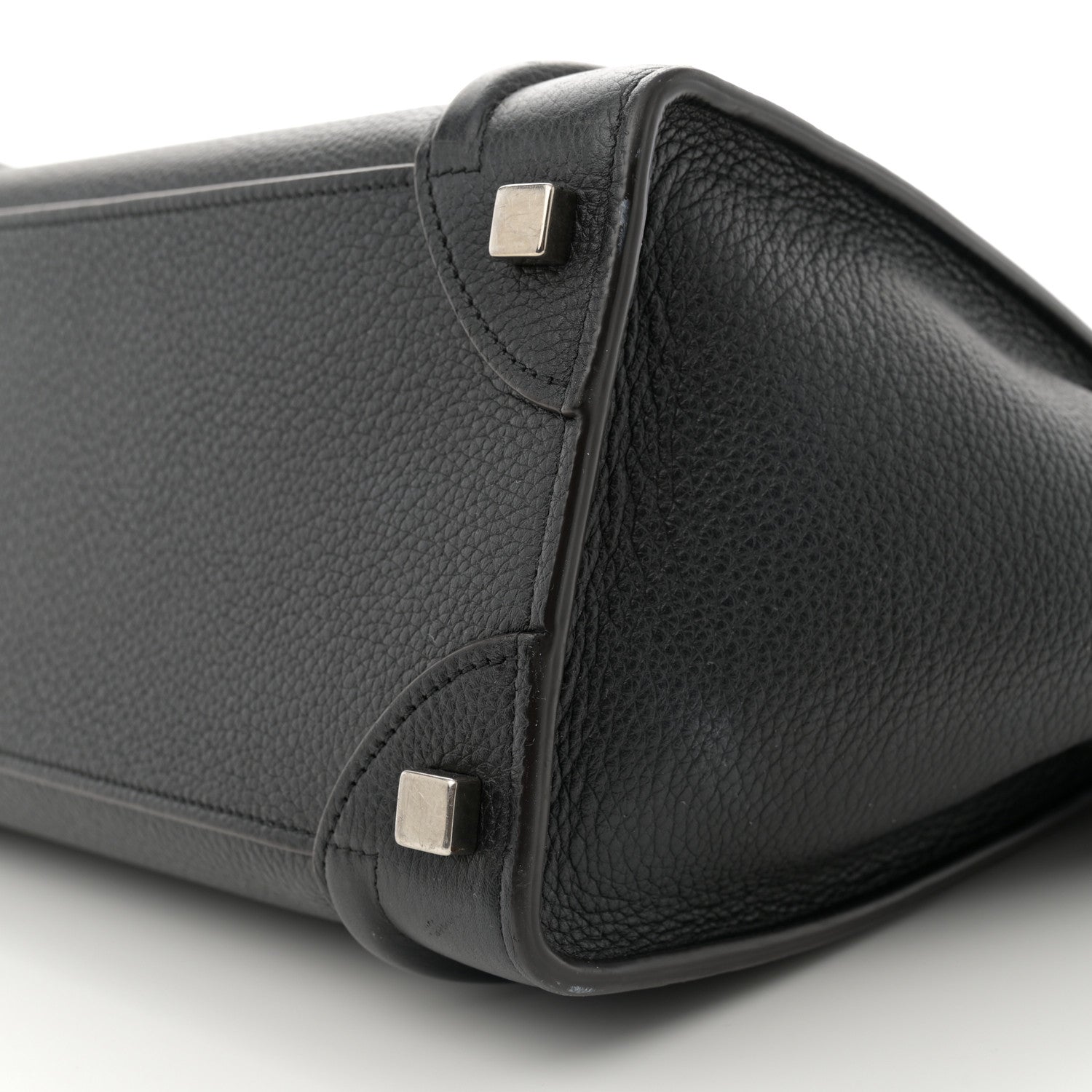 Celine Drummed Calfskin Micro Luggage Black 10 of 14