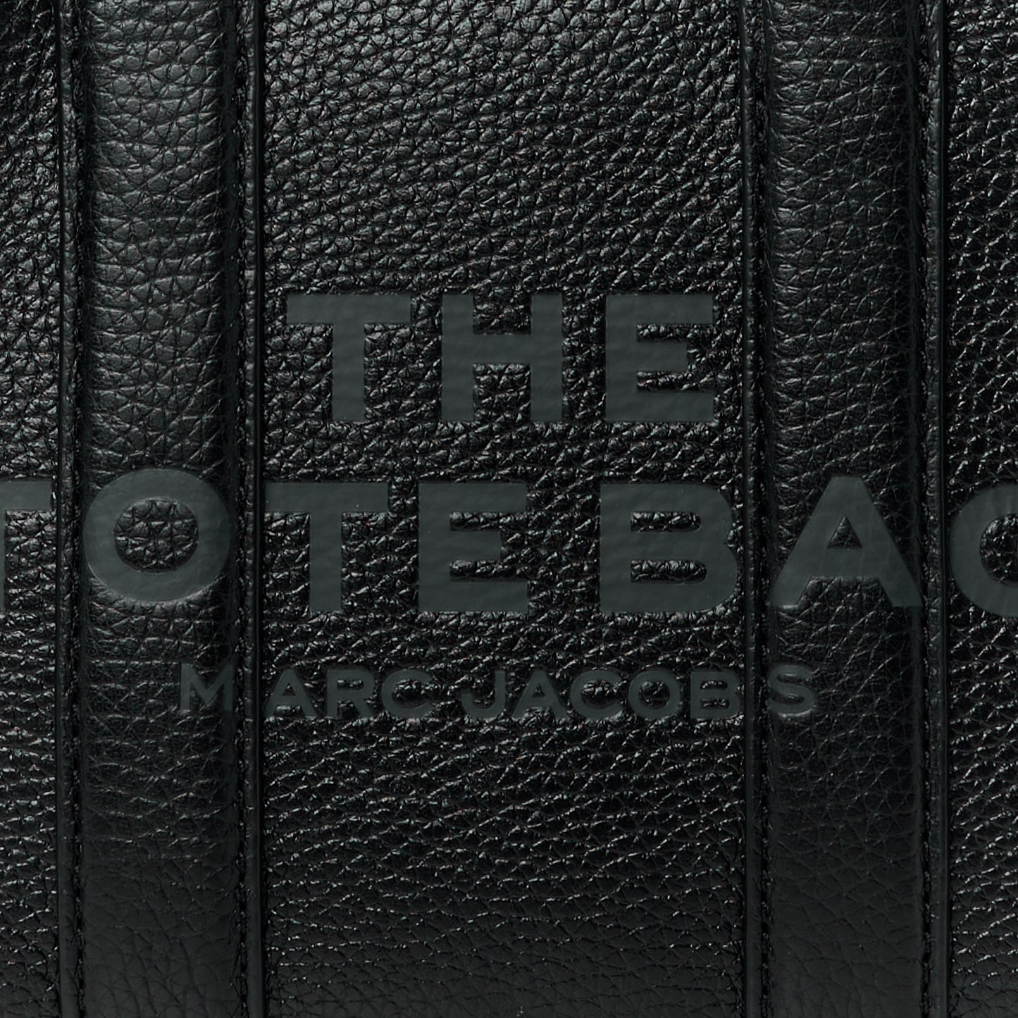 Grained Calfskin Micro The Tote Bag Black