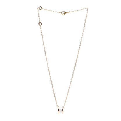 Bulgari 18K Rose Gold White Ceramic B.Zero1 Pendant Necklace 3 of 6