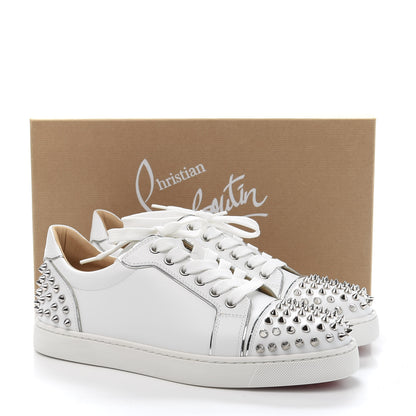 Christian Louboutin Calfskin Spikes Womens Vieira 2 Flat Sneakers 39 White 10 of 10