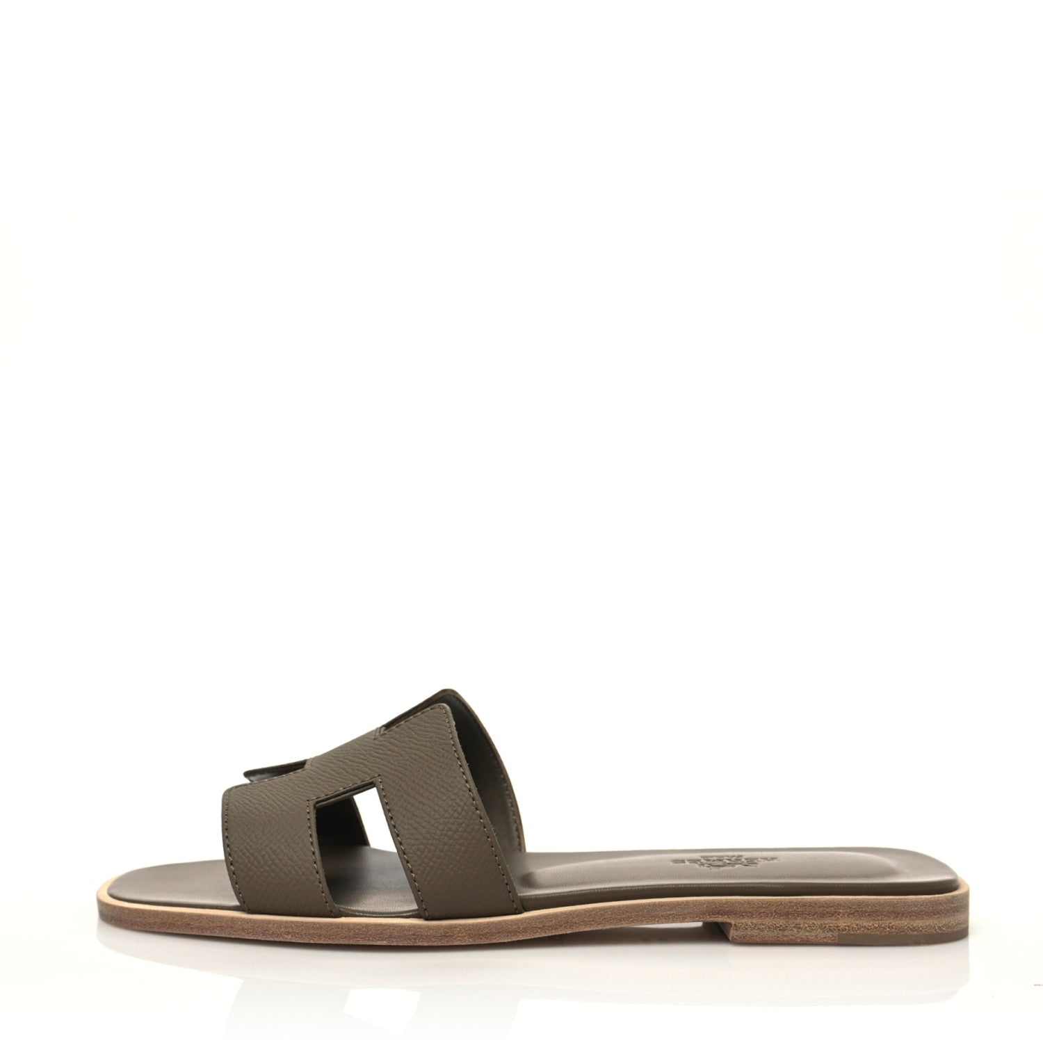 Hermes Epsom Oran Sandals 37 Etoupe 1 of 9
