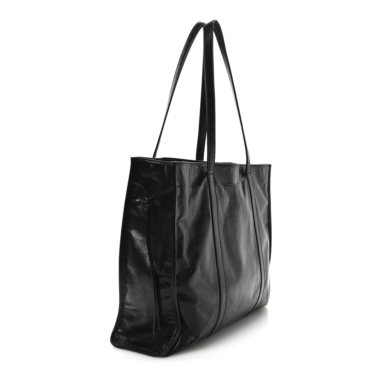 Prada Soft Lux Large Shopping Tote Black 1838602 – FASHIONPHILE