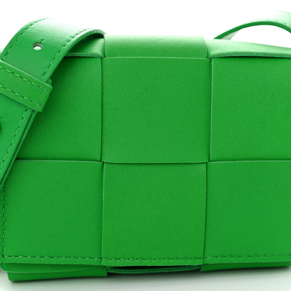 Bottega Veneta Lambskin Maxi Intrecciato Extra Mini Cassette Crossbody Bag Parakeet 7 of 10