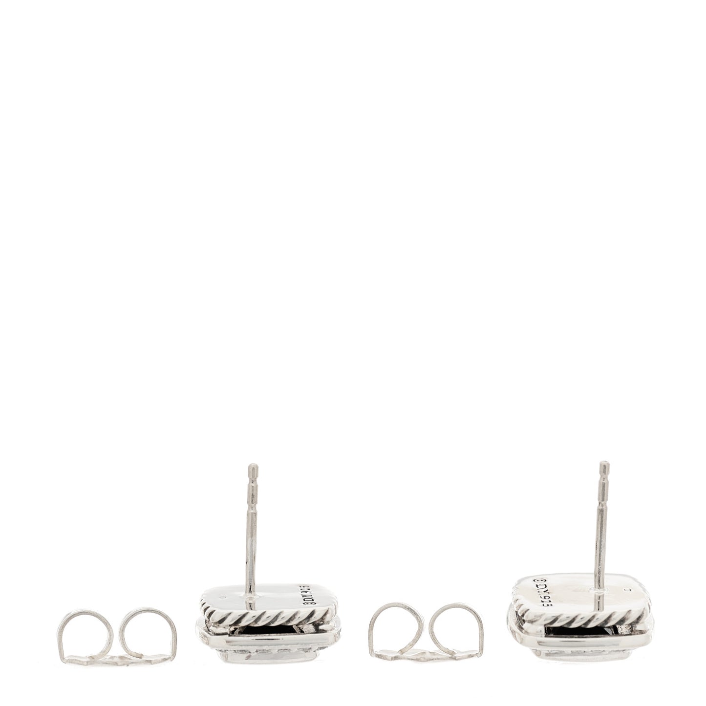 Sterling Silver Diamond Black Onyx 7mm Albion Earrings