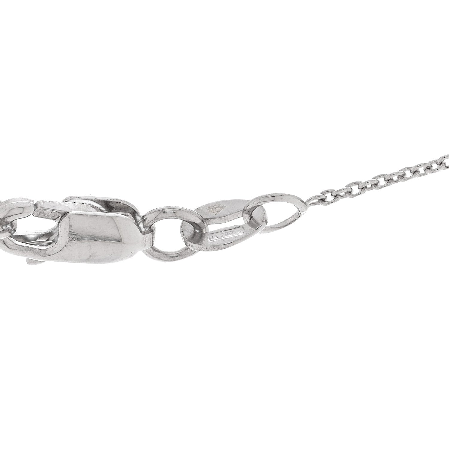 Roberto Coin 18K White Gold Diamond Love Letter O Pendant Necklace 5 of 5