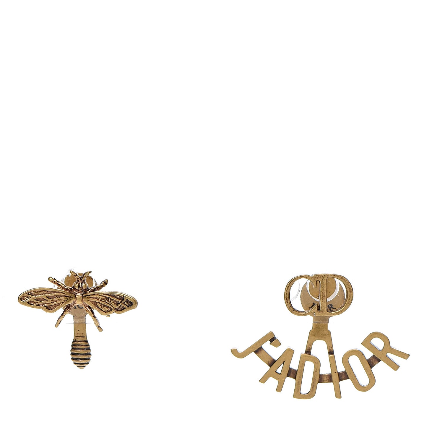 Metal J'Adior Earrings Aged Gold