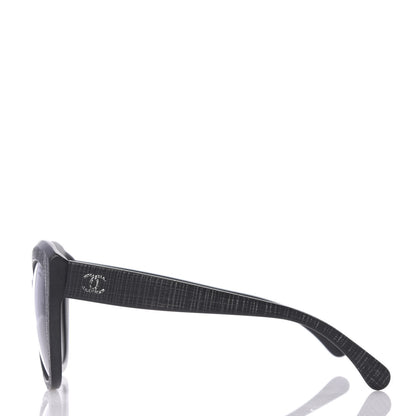 Chanel Tweed Effect CC Polarized Butterfly Signature Sunglasses 5332 Grey 3 of 8