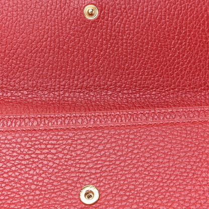 Gucci Dollar Calfskin GG Marmont Continental Wallet Hibiscus Red 9 of 9