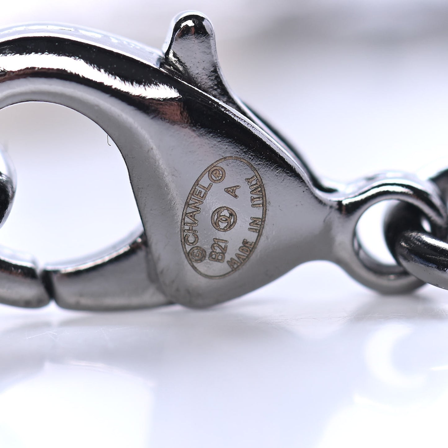 Crystal CC Chain Bracelet Silver
