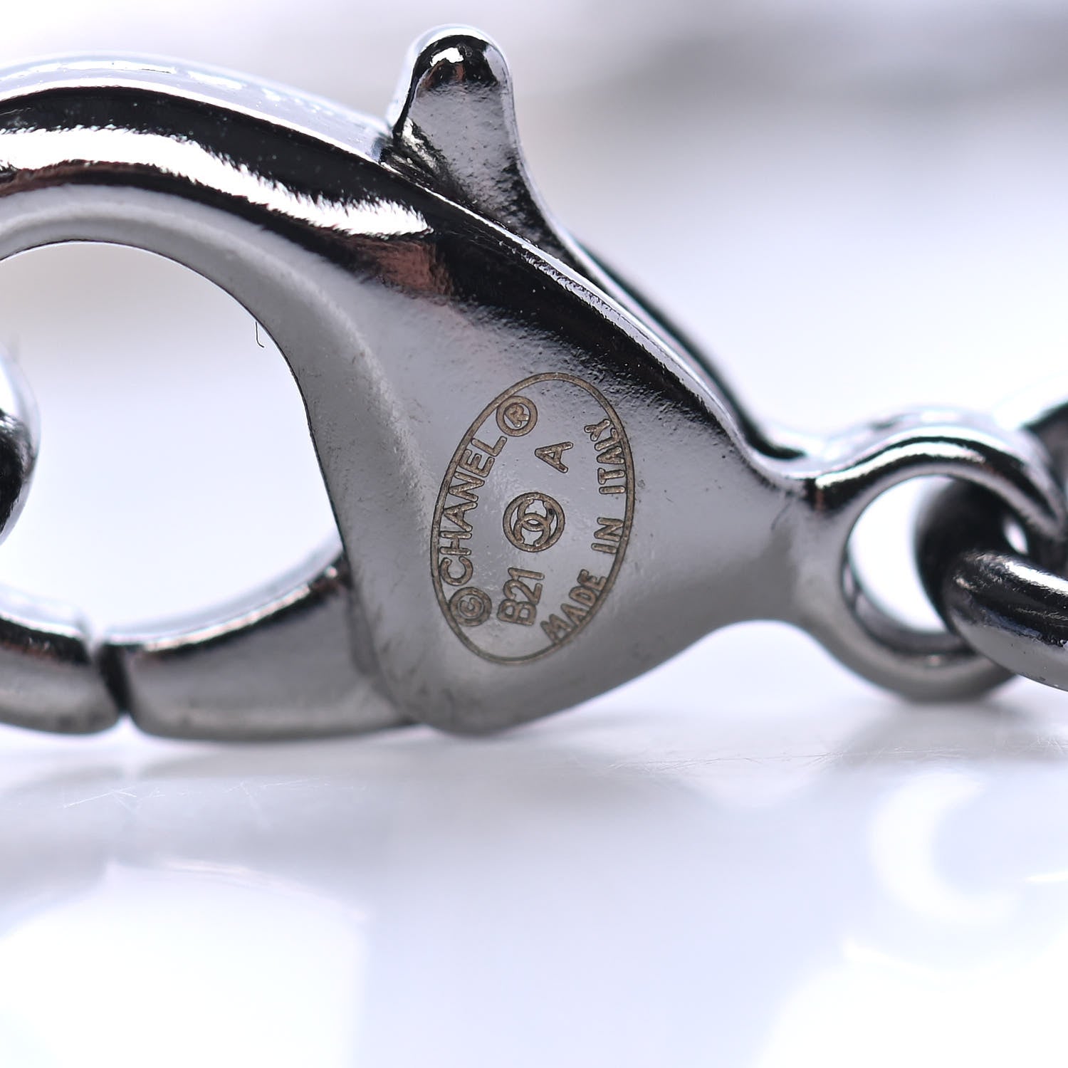Chanel Crystal CC Chain Bracelet Silver 3 of 3