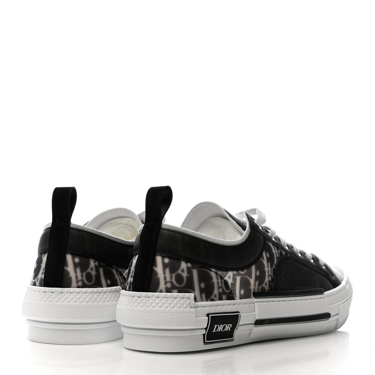 Technical Canvas Mesh Oblique Printed Mens B23 League Low Top Sneaker 43 Black Beige