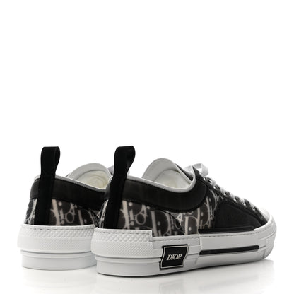 Christian Dior Technical Canvas Mesh Oblique Printed Mens B23 League Low Top Sneaker 43 Black Beige 4 of 10