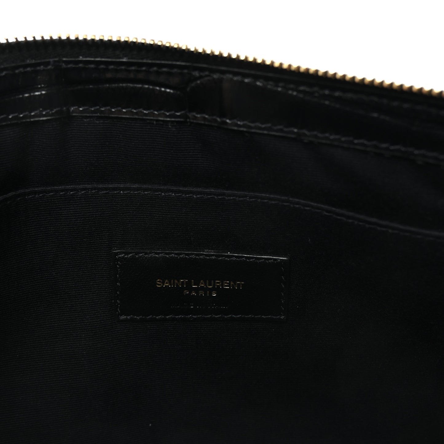 Calfskin Crocodile Embossed Tablet Pouch Black