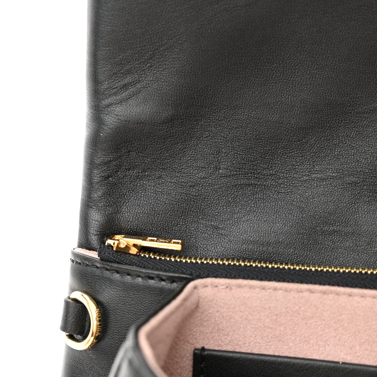 Lambskin Embossed Monogram Pochette Coussin Black