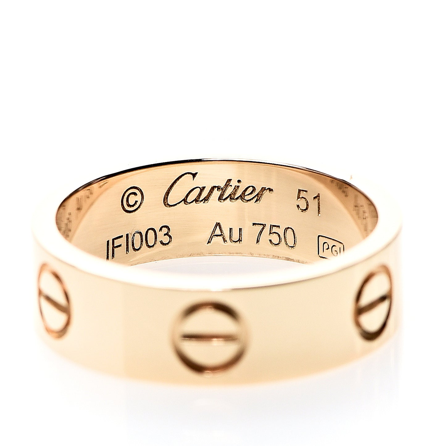 18K Yellow Gold 5.5mm LOVE Ring 51 5.75
