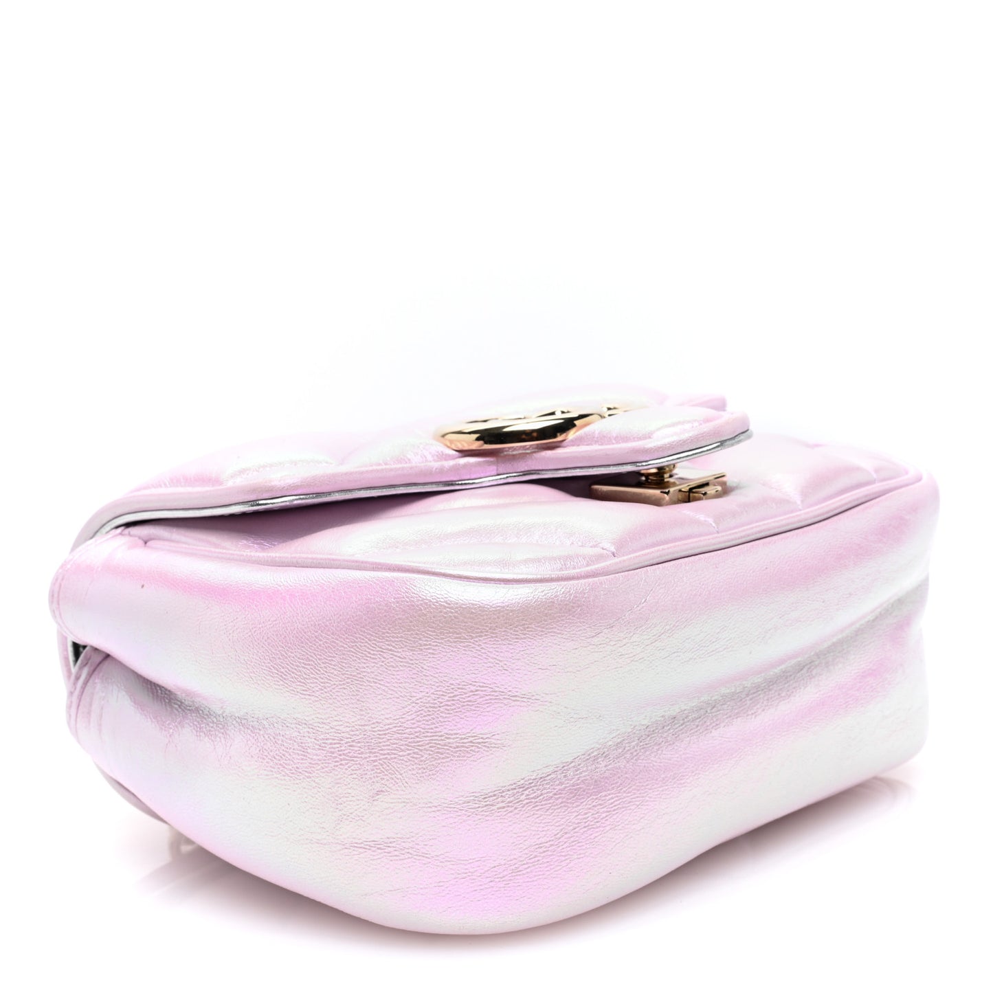Iridescent Nappa Chevron Matelasse Mini GG Marmont Shoulder Bag Iridescent Escape Pink