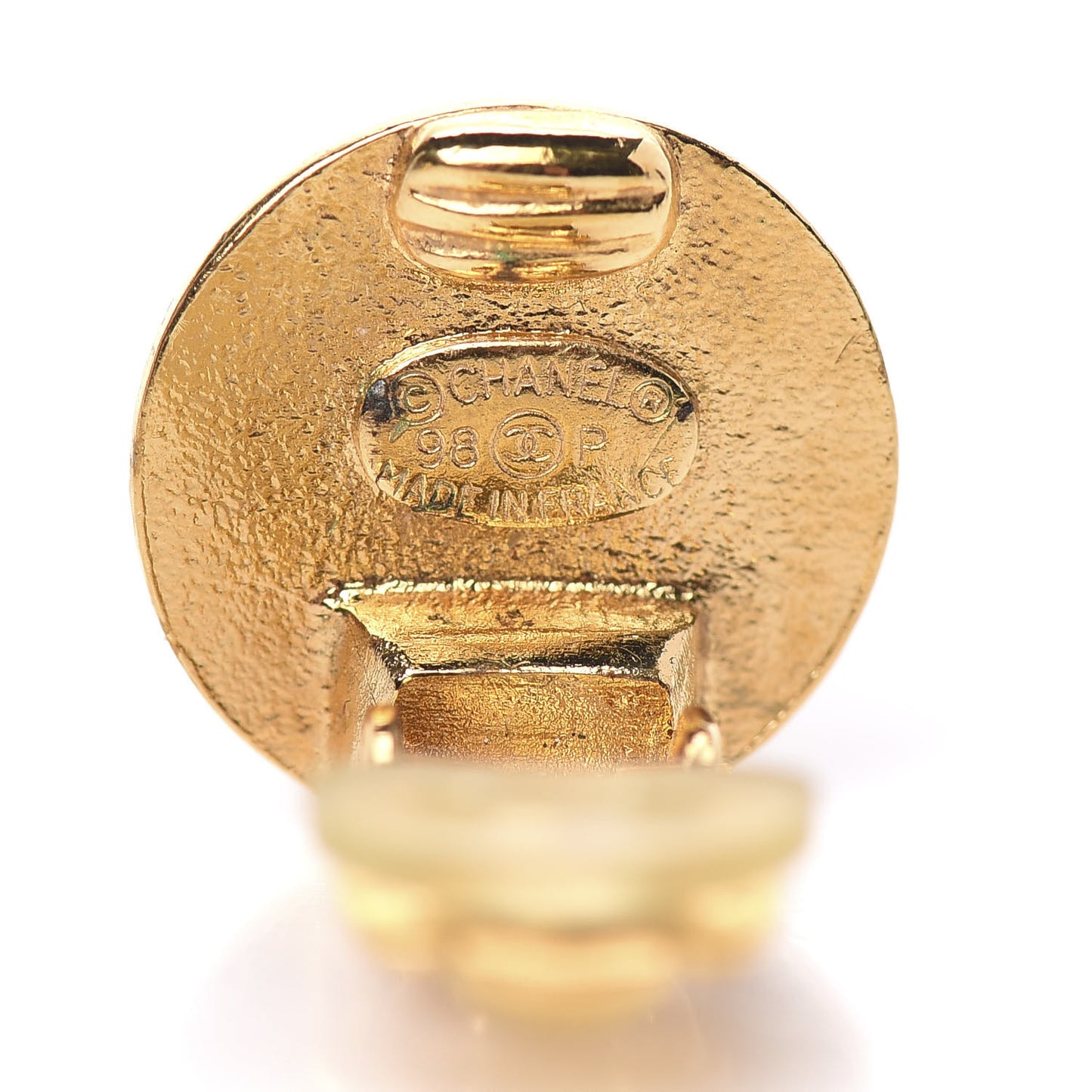 Round Clip On Earrings Gold