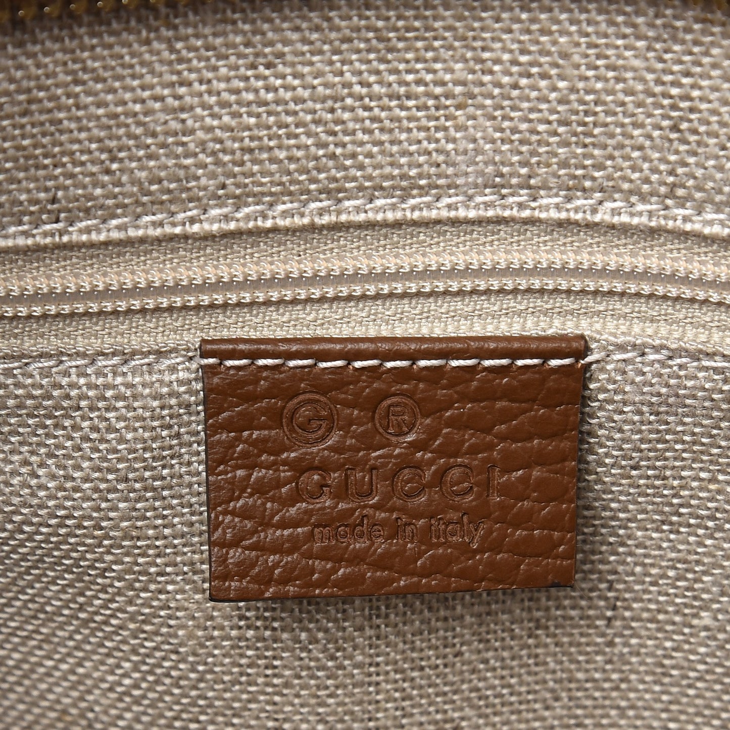 Monogram Medium Bree Zippered Tote Beige Tabacco