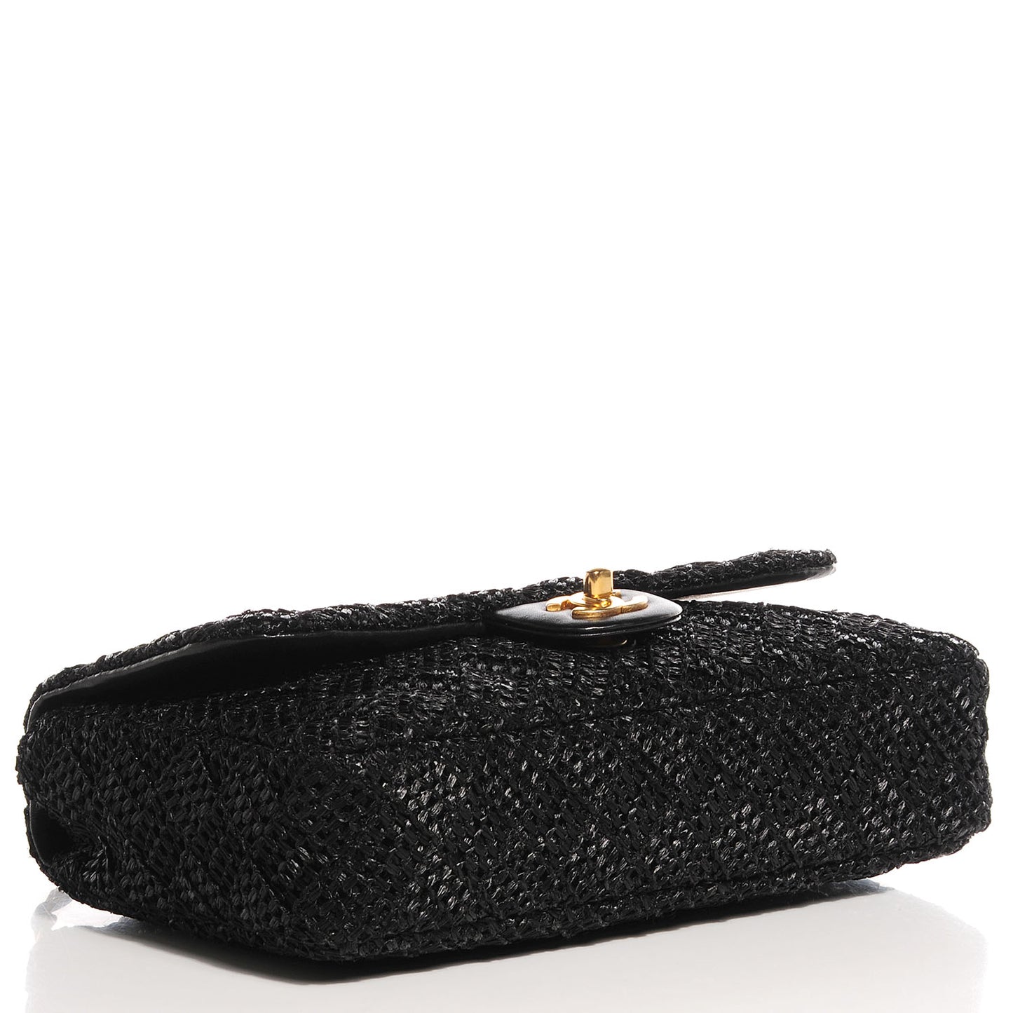 Woven Nylon Medium Single Flap Black