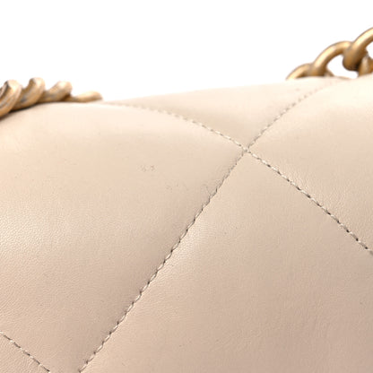 Chanel Lambskin Quilted Medium Chanel 19 Flap Light Beige 11 of 11