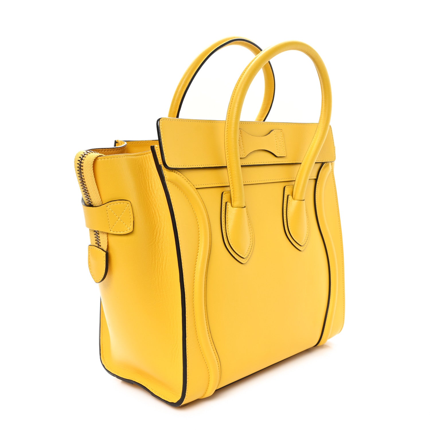 Celine Smooth Calfskin Micro Luggage Citron 2 of 11