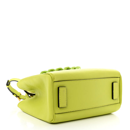 Versace Grained Calfskin Small La Medusa Chain Tote Citron 4 of 10