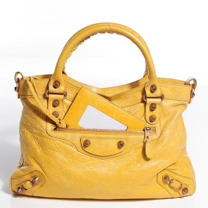 Balenciaga Agneau Giant 12 Rose Gold Hardware Town Moutarde 13 of 13