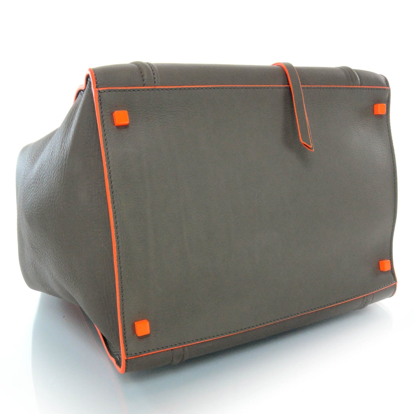 Smooth Calfskin Large Phantom Luggage Grey Orange