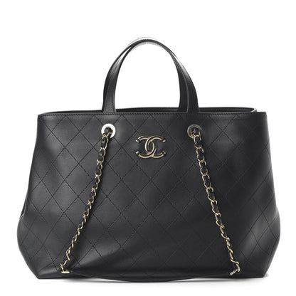 Chanel Calfskin Large Serial Shopper Tote Black 1 of 10