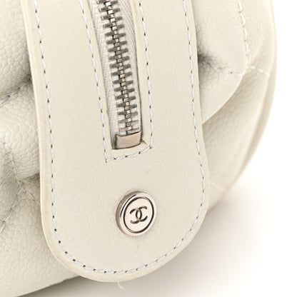 Chanel Caviar Quilted CC Timeless Bowler White 21 of 23