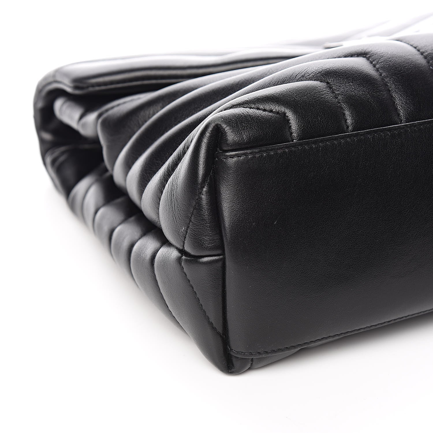 Saint Laurent Calfskin Y Quilted Monogram Medium Loulou Chain Satchel Black 9 of 12
