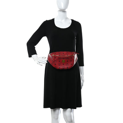 MCM Visetos Small Stark Belt Bag Ruby Red 2 of 8