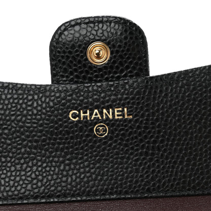 Chanel Caviar Quilted Compact Flap Wallet Black 6 of 10