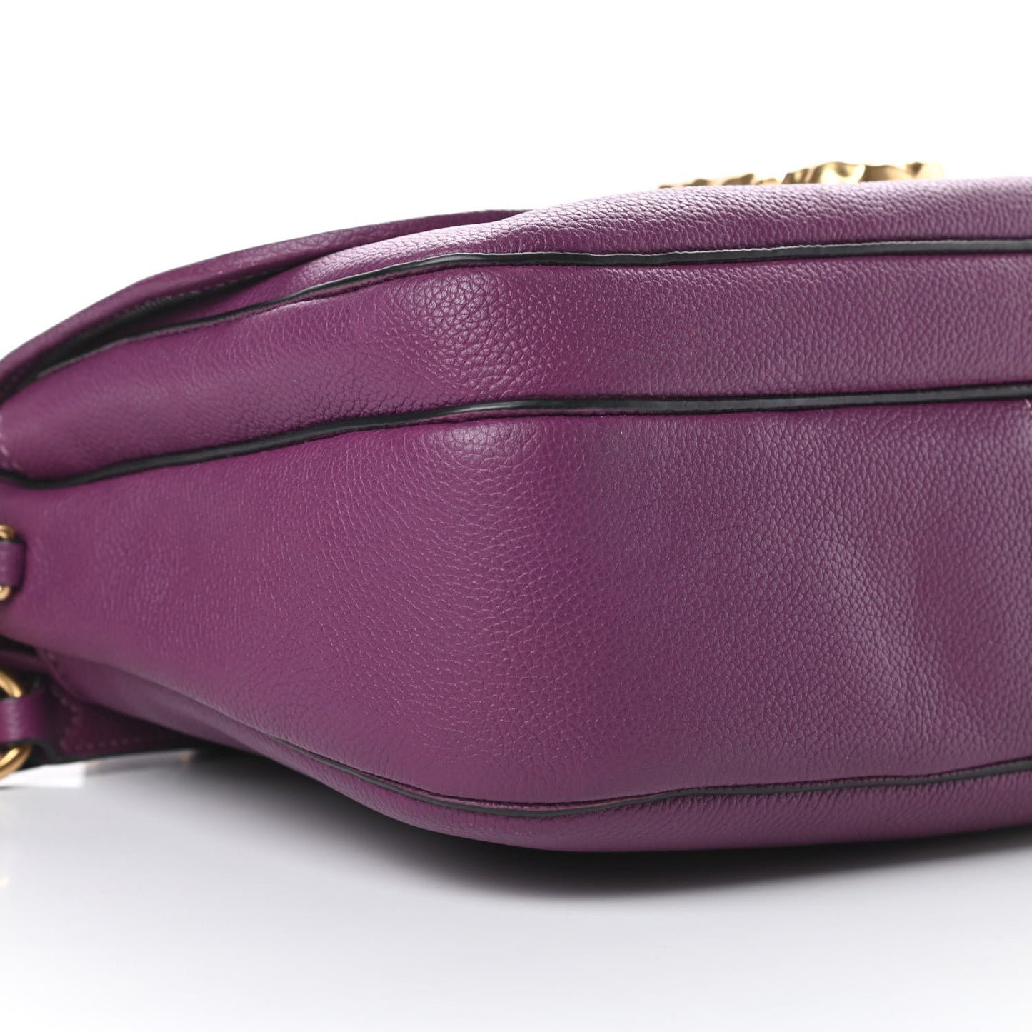 Calfskin Interlock Courier Messenger Purple