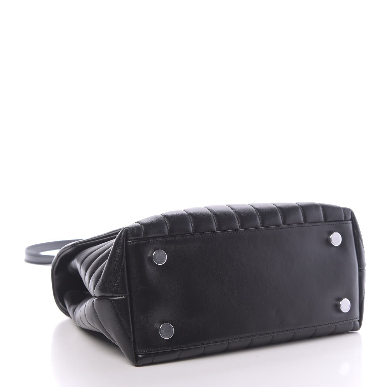 Saint Laurent Calfskin Y Quilted Monogram Medium Loulou Satchel Black 4 of 9