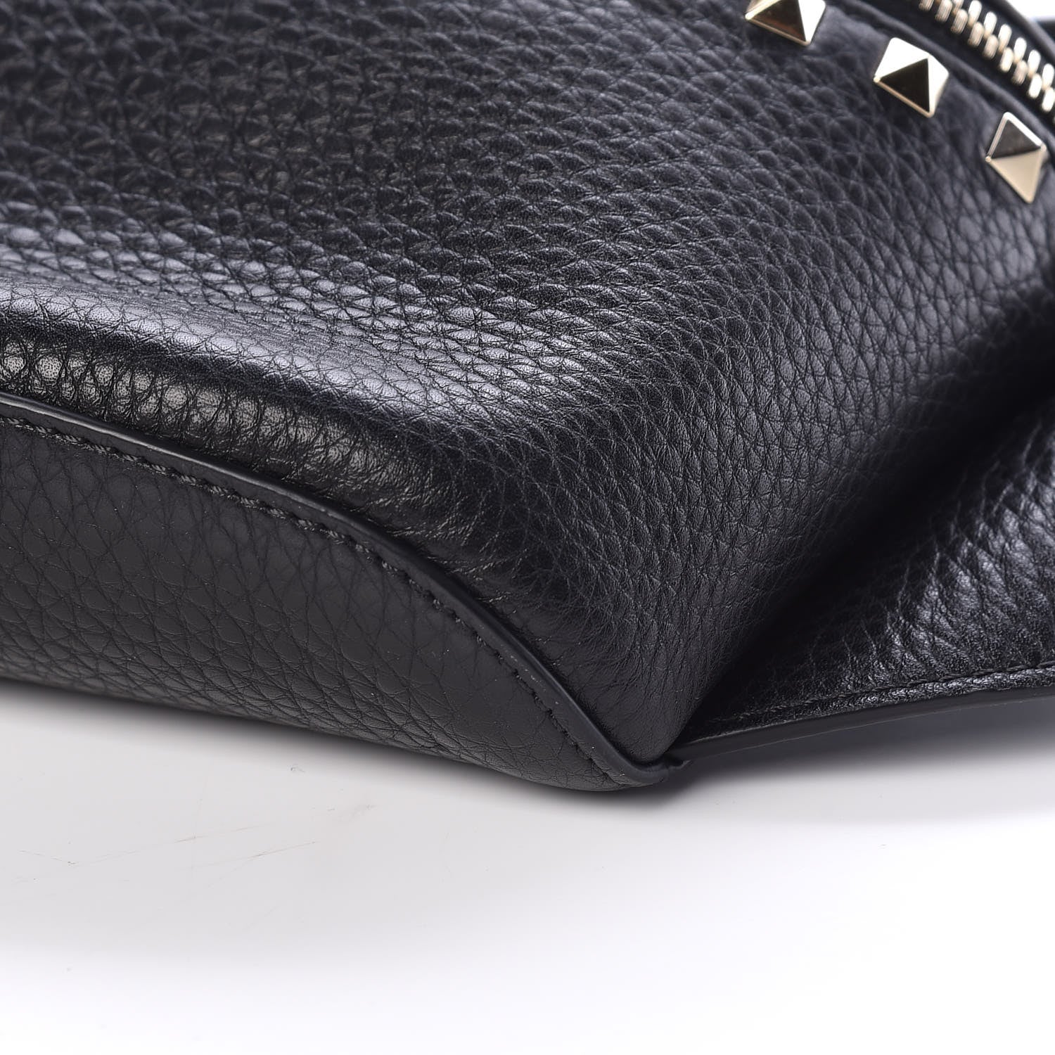 Valentino Garavani Grainy Calfskin Rockstud Belt Bag Black 6 of 8