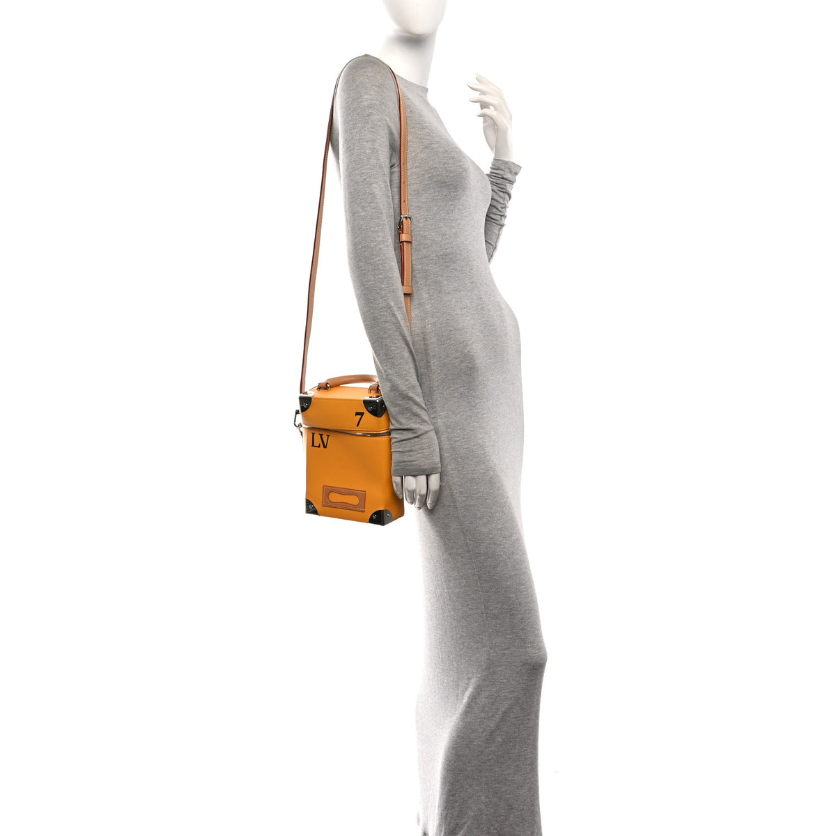 Louis Vuitton Calfskin N°7 Vertical Box Trunk Yellow 2 of 9