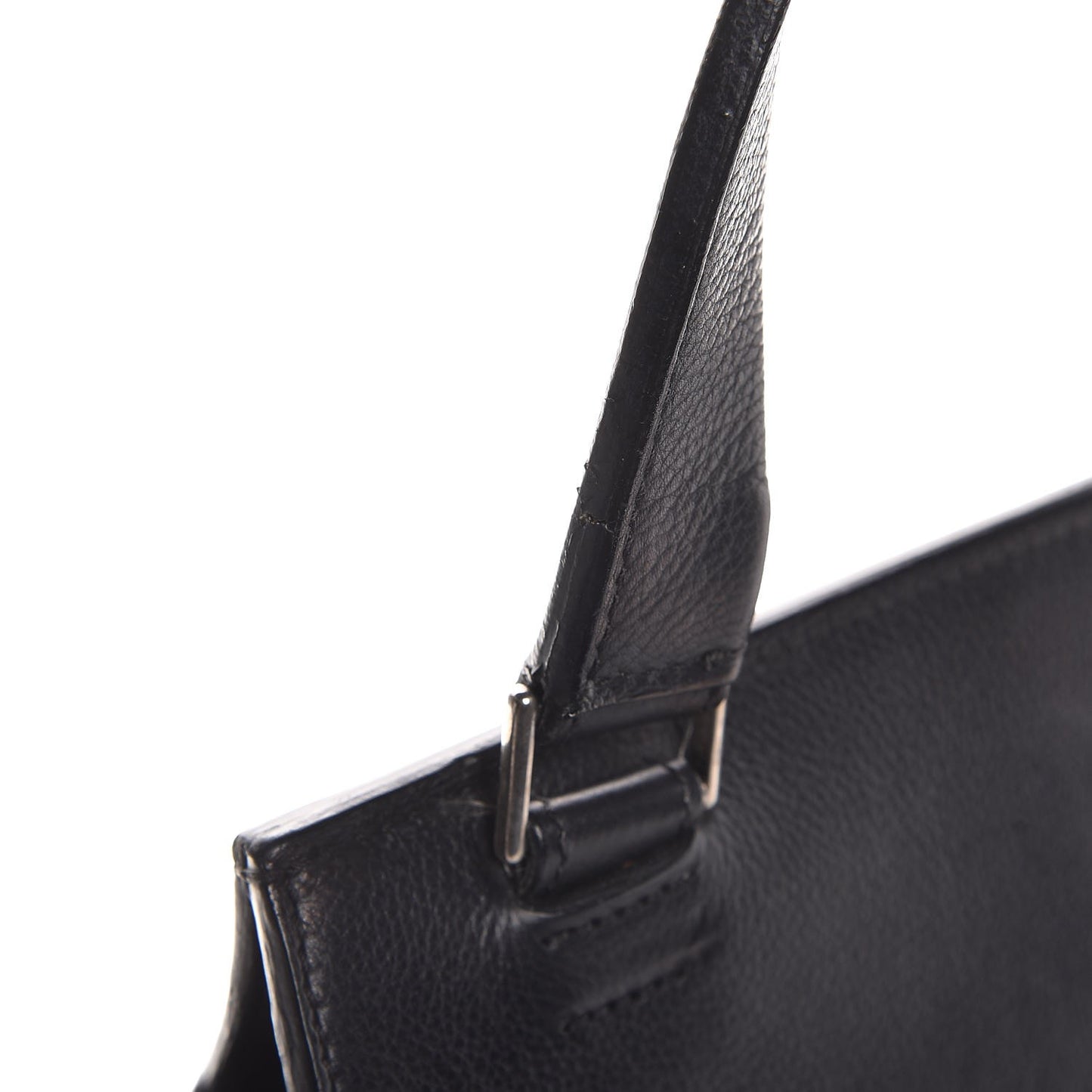 Grained Calfskin Medium Edge Shoulder Bag Black