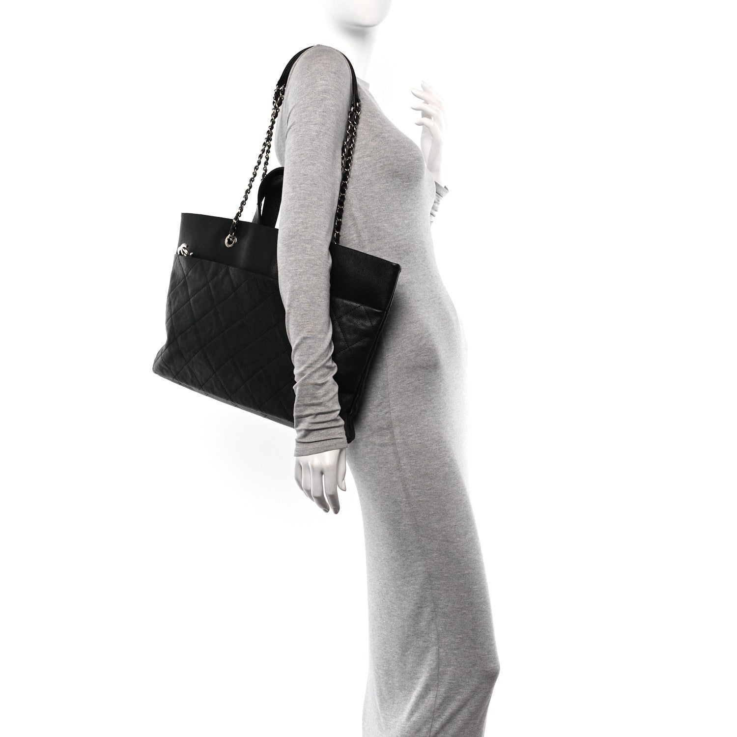 Chanel Caviar Quilted Shopping Tote Black 2 of 10