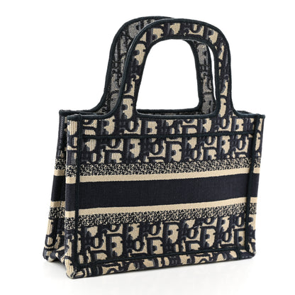 Christian Dior Oblique Mini Book Tote Blue Multicolor 3 of 10
