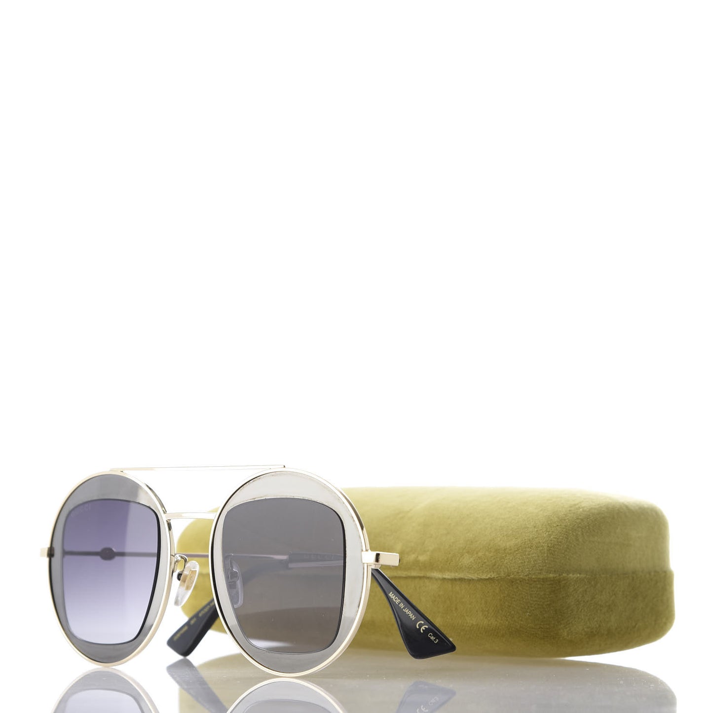 Round Frame Sylvie Web Sunglasses GG0105S Grey