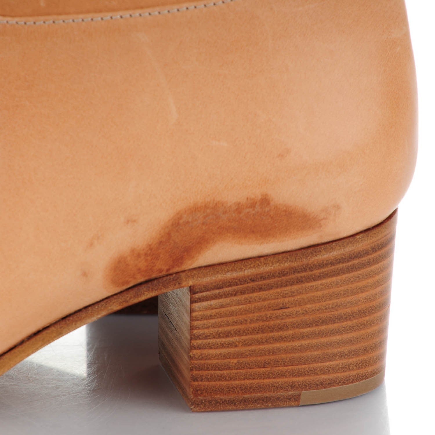 Chanel Calfskin CC Mid Calf Boots 37.5 Beige 6 of 7