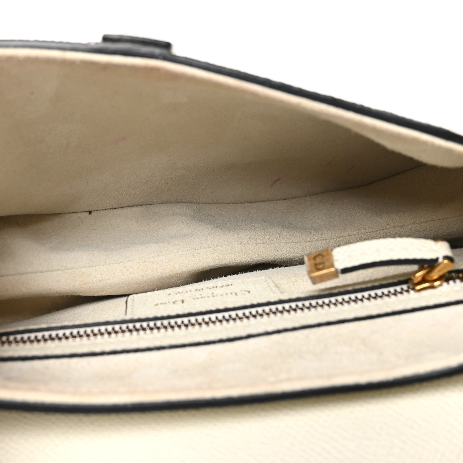 Christian Dior Grained Calfskin Saddle Bag White 5 of 11