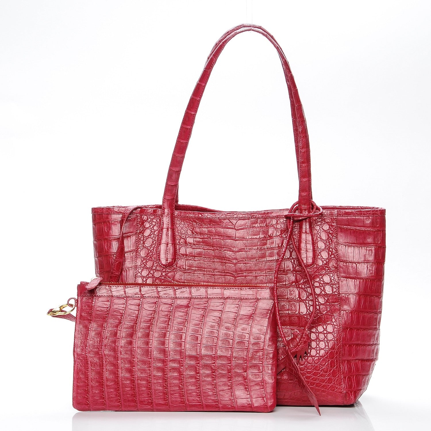 Nancy Gonzalez Crocodile Erica Crocodile Shopper Tote Pink 5 of 8