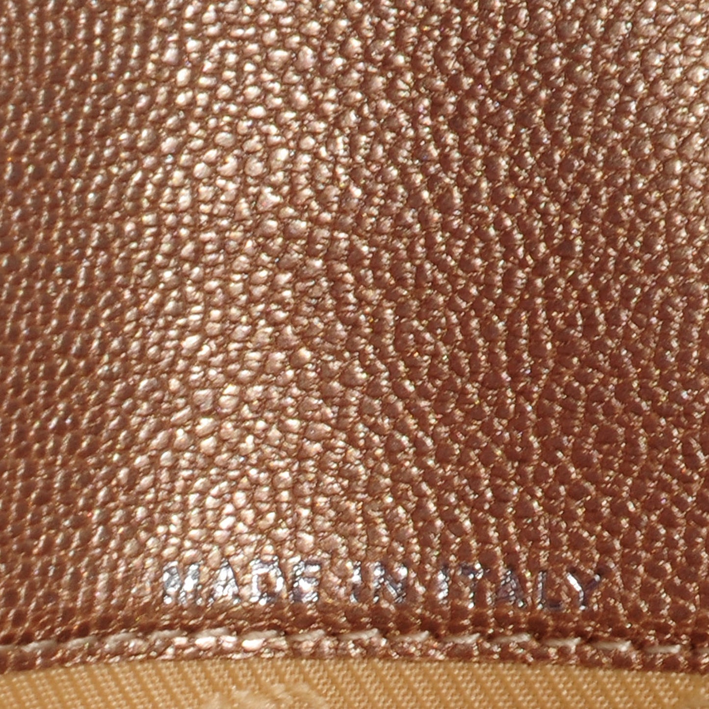 Metallic Calfskin Yen Wallet Gold