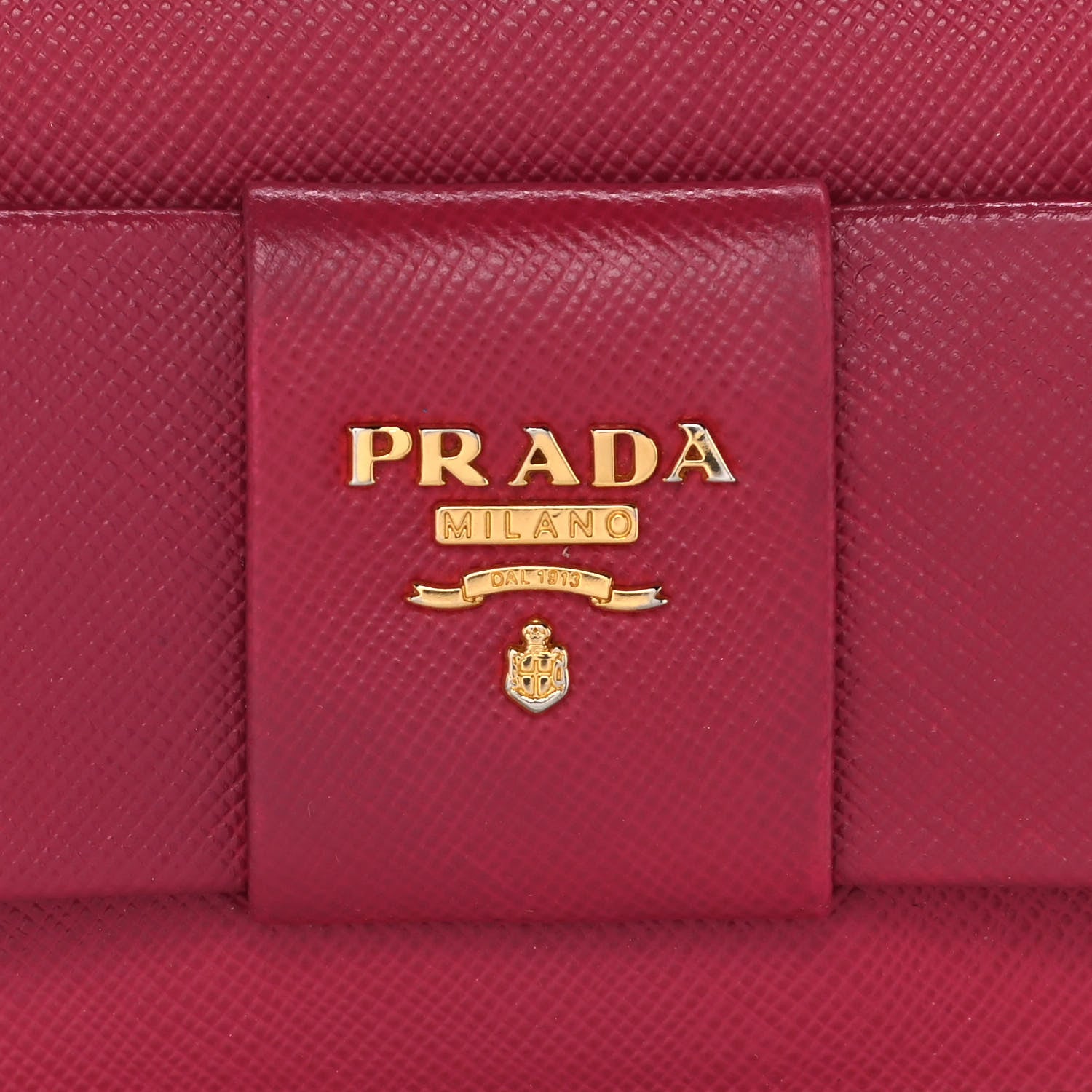 Prada Saffiano Fiocco Bow Continental Wallet Peonia 7 of 15