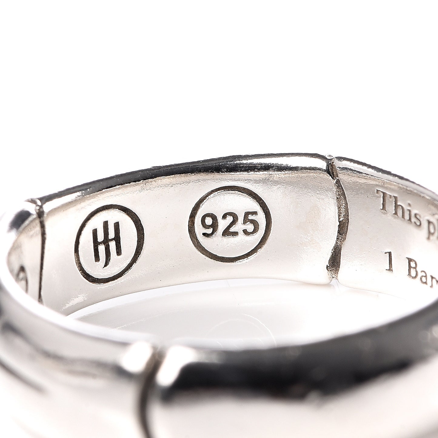 Sterling Silver 6mm Bamboo Ring 54 7
