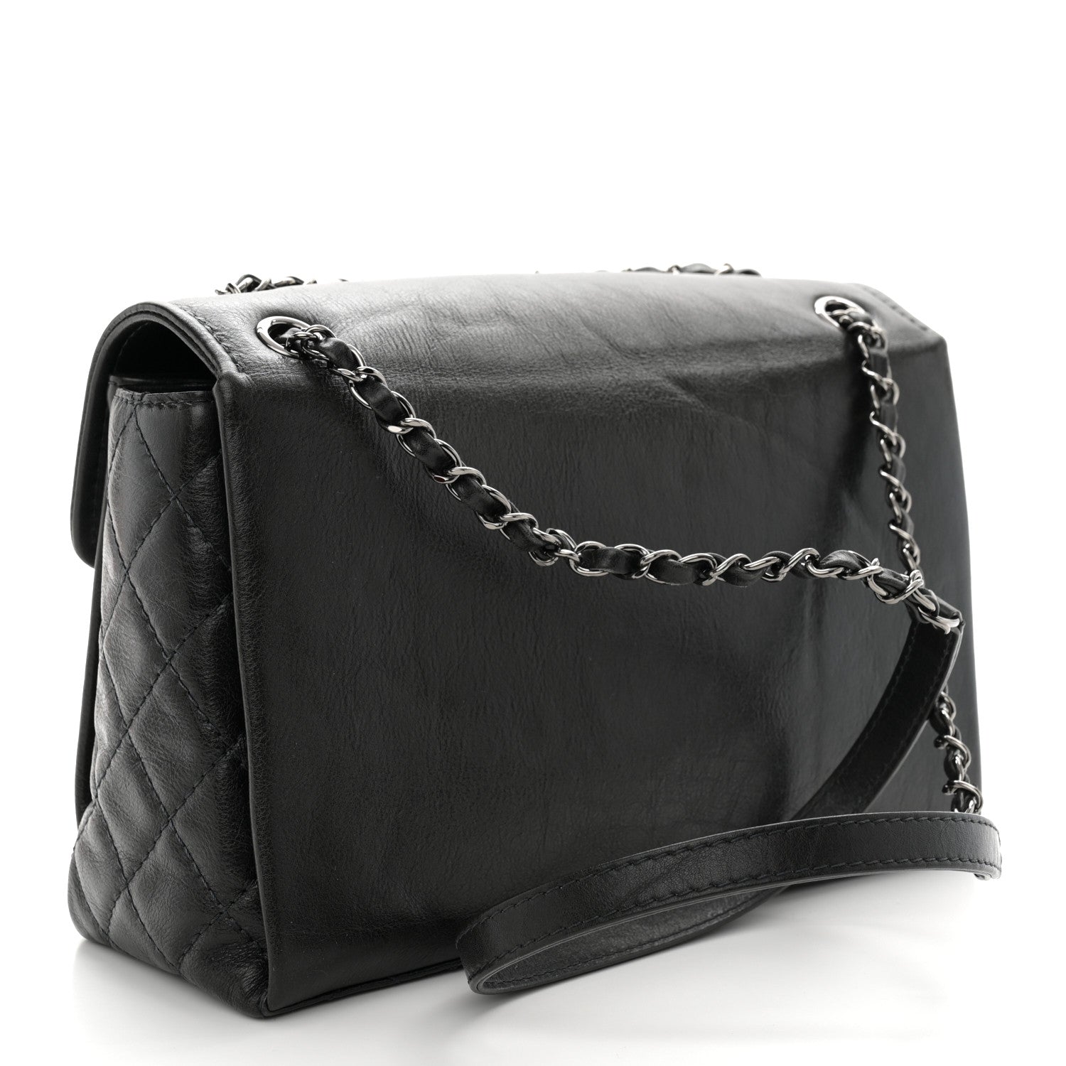 Chanel Calfskin Flap Bag Dark Green 3 of 12